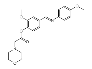 morpholin-4-yl-acetic acid 2-methoxy-4-[(4-methoxy-phenylimino)-methyl]-phenyl ester结构式
