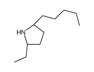 (2S,5R)-2-ethyl-5-pentylpyrrolidine结构式