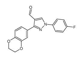 1-(4-FLUOROPHENYL)-3-(2,3-DIHYDROBENZO[B][1,4]DIOXIN-6-YL)-1H-PYRAZOLE-4-CARBALDEHYDE structure