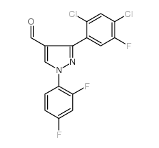 3-(2,4-dichloro-5-fluorophenyl)-1-(2,4-difluorophenyl)-1h-pyrazole-4-carbaldehyde Structure