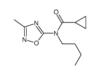 N-butyl-N-(3-methyl-1,2,4-oxadiazol-5-yl)cyclopropanecarboxamide Structure