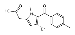 2-[4-bromo-1-methyl-5-(4-methylbenzoyl)pyrrol-2-yl]acetic acid Structure