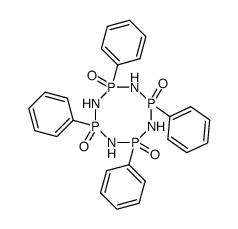 2,4,6,8-Tetraoxo-2,4,6,8-tetraphenyl-cyclotetraphosphazan结构式