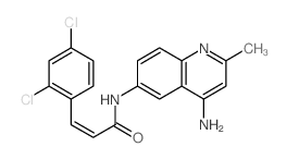 N-(4-amino-2-methyl-quinolin-6-yl)-3-(2,4-dichlorophenyl)prop-2-enamide Structure