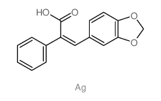 (Z)-3-benzo[1,3]dioxol-5-yl-2-phenyl-prop-2-enoic acid结构式