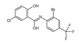N-[2-bromo-4-(trifluoromethyl)phenyl]-5-chloro-2-hydroxybenzamide结构式