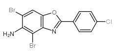 4,6-dibromo-2-(4-chlorophenyl)-1,3-benzoxazol-5-amine Structure