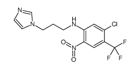 5-chloro-N-(3-imidazol-1-ylpropyl)-2-nitro-4-(trifluoromethyl)aniline Structure