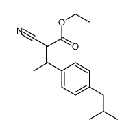 ethyl 2-cyano-3-[4-(2-methylpropyl)phenyl]but-2-enoate Structure