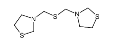 3-(1,3-thiazolidin-3-ylmethylsulfanylmethyl)-1,3-thiazolidine结构式