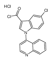 3-chlorocarbonyl-5-chloro-1-(quinol-4-yl)-1H-indole hydrochloride Structure