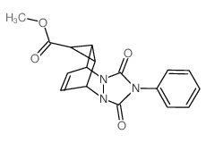 5,7-Etheno-1H,5H-cyclopropa[d][1,2,4]triazolo[1,2-a]pyridazine-6-carboxylic acid, 2,3,5a,6,6a,7-hexahydro-1,3-dioxo-2-phenyl-, methyl ester Structure