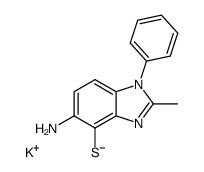 5-amino-2-methyl-1-phenyl-1H-benzoimidazole-4-thiol, potassium salt Structure