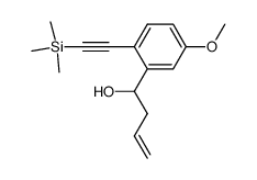 1-(5-methoxy-2-((trimethylsilyl)ethynyl)phenyl)but-3-en-1-ol结构式
