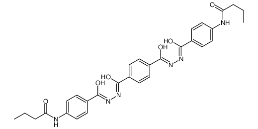 N-[4-[[[4-[[[4-(butanoylamino)benzoyl]amino]carbamoyl]benzoyl]amino]carbamoyl]phenyl]butanamide结构式