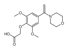 2-[2,6-dimethoxy-4-(morpholine-4-carbothioyl)phenoxy]acetic acid Structure