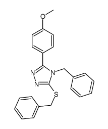 4-benzyl-3-(4-methoxyphenyl)-5-(phenylsulfanyl)-4H-1,2,4-triazole结构式