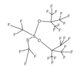 bis(nonafluoro-tert-butoxy)(trifluoromethyl)trifluoromethylsulfanylsulfur(IV)结构式