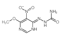 [(6-methoxy-5-nitro-pyrimidin-4-yl)amino]urea structure
