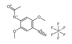 4-acetamido-2,5-dimethoxybenzenediazonium,hexafluorophosphate Structure