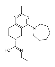 4-(azepan-1-yl)-N-ethyl-2-methyl-7,8-dihydro-5H-pyrido[4,3-d]pyrimidine-6-carboxamide结构式