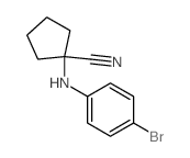 1-[(4-bromophenyl)amino]cyclopentane-1-carbonitrile结构式