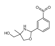 2-(m-Nitrophenyl)-4-methyl-4-hydroxymethyloxazolidine structure