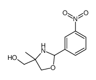 2-(m-Nitrophenyl)-4-methyl-4-hydroxymethyloxazolidine结构式