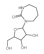 1-[3,4-dihydroxy-5-(hydroxymethyl)oxolan-2-yl]-1,3-diazepan-2-one Structure