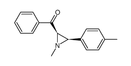 ((2R,3R)-1-methyl-3-(p-tolyl)aziridin-2-yl)(phenyl)methanone结构式