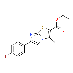 6-(4-BROMOPHENYL)-3-METHYLIMIDAZO[2,1-B]THIAZOLE-2-CARBOXYLIC ACID ETHYL ESTER picture