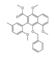 Methyl 3-(2-Methoxy-5-methylphenyl)-1,5-dimethoxy-4-(benzyloxy)-2-naphthoate Structure