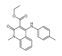 Ethyl 1-methyl-4-((4-methylphenyl)amino)-2-oxo-1,2-dihydro-3-quinoline carboxylate结构式