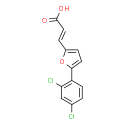 3-[5-(2,4-dichlorophenyl)-2-furyl]acrylic acid structure