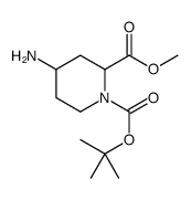 (2R,4R)-1-叔丁基2-甲基4-氨基哌啶-1,2-二羧酸结构式