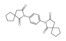 8-[4-(7,9-dioxo-8-azaspiro[4.4]non-8-yl)phenyl]-8-azaspiro[4.4]nonane-7,9-dione Structure