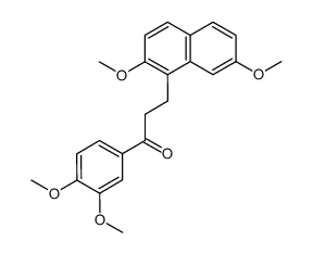 3-(2,7-dimethoxynaphthalen-1-yl)-1-(3,4-dimethoxyphenyl)propan-1-one Structure