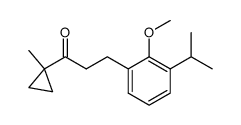 3-(3-isopropyl-2-methoxyphenyl)-1-(1-methylcyclopropyl)propan-1-one结构式