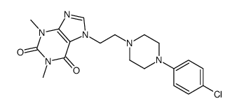7-[2-[4-(4-chlorophenyl)piperazin-1-yl]ethyl]-1,3-dimethylpurine-2,6-dione结构式