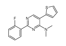 2-(2-fluorophenyl)-N,N-dimethyl-5-thiophen-2-ylpyrimidin-4-amine Structure
