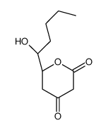 (6S)-6-[(1S)-1-hydroxypentyl]oxane-2,4-dione结构式