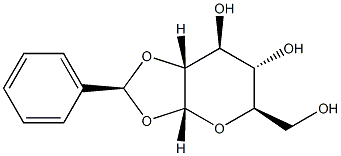 1-O,2-O-[(S)-Phenylmethylene]-α-D-glucopyranose structure