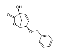 (1R,4R,5R)-4-Benzyloxy-1-hydroxy-6-oxa-bicyclo[3.2.1]oct-2-en-7-one结构式