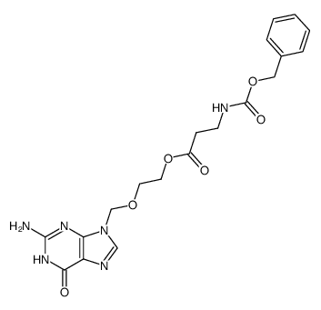 2-((2-amino-6-oxo-1,6-dihydro-9H-purin-9-yl)methoxy)ethyl 3-(((benzyloxy)carbonyl)amino)propanoate Structure