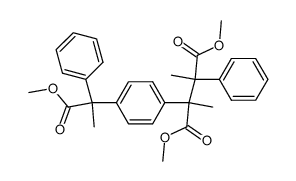 dimethyl 2,3-dimethyl-2-phenyl-3-[p-(1-methoxycarbonyl-1-phenylethyl)phenyl]butanedioate Structure