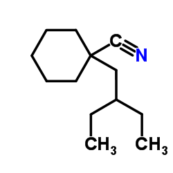 Cyclohexanecarbonitrile, 1-(2-ethylbutyl)-结构式
