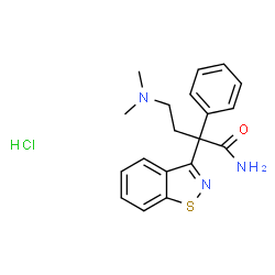 4-dimethylamino-2-phenyl-2-(1,2-benzisothiazol-3-yl)butyramide结构式