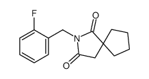 2-[(2-fluorophenyl)methyl]-2-azaspiro[4.4]nonane-1,3-dione结构式