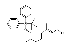 8-[tert-butyl(diphenyl)silyl]oxy-3,7-dimethyloct-2-en-1-ol结构式