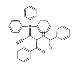 N-(1-cyano-3-oxo-3-phenyl-1-(triphenyl-5-phosphanylidene)propan-2-yl)benzamide结构式